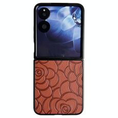 Per Xiaomi Mix Flip Impression Camellia Pattern Custodia protettiva per telefono (marrone)