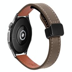 Cinturino per orologio sottile in pelle microfibra con fibbia magnetica da 22 mm per Huawei Watch GT4 46 mm (caramello macchiato)