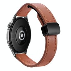 Cinturino in microfibra in pelle con fibbia magnetica sottile da 22 mm per Huawei Watch GT4 46 mm (verde avocado)