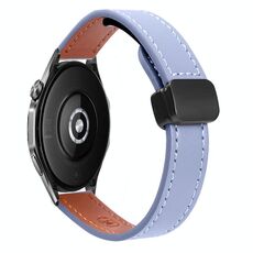 Cinturino in microfibra in pelle con fibbia magnetica sottile da 22 mm per Huawei Watch GT4 46 mm (albicocca + verde avocado)