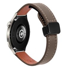 Cinturino per orologio sottile in pelle microfibra con fibbia magnetica da 22 mm per Huawei Watch 4 Pro (Caramello Macchiato)