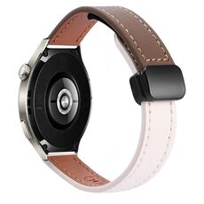 Cinturino in microfibra in pelle con fibbia magnetica sottile da 22 mm per Huawei Watch 4 Pro (albicocca)