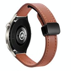 Cinturino in microfibra in pelle con fibbia magnetica sottile da 22 mm per Huawei Watch 4 Pro (verde avocado)