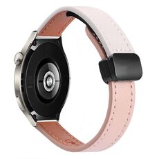 Cinturino in microfibra in pelle con fibbia magnetica sottile da 22 mm per Huawei Watch 4 Pro (grigio elefante vitello)
