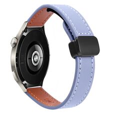 Cinturino in microfibra in pelle con fibbia magnetica sottile da 22 mm per Huawei Watch 4 Pro (albicocca + verde avocado)
