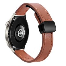 Cinturino in microfibra in pelle con fibbia magnetica sottile da 22 mm per Huawei Watch 4 (verde avocado)