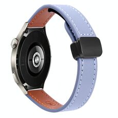Cinturino in microfibra in pelle con fibbia magnetica sottile da 22 mm per Huawei Watch 4 (albicocca + verde avocado)