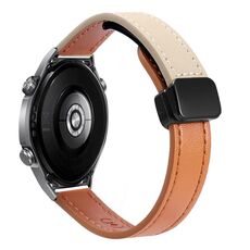 Cinturino in microfibra in pelle con fibbia magnetica sottile da 22 mm per Huawei Watch Ultimate (lavanda)