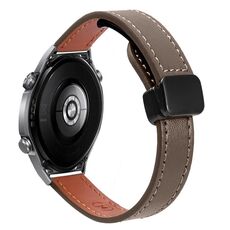 Cinturino in microfibra in pelle con fibbia magnetica sottile da 22 mm per Huawei Watch Ultimate (caramello macchiato)