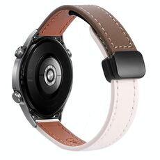 Cinturino in microfibra in pelle con fibbia magnetica sottile da 22 mm per Huawei Watch Ultimate (albicocca)