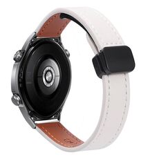 Cinturino in microfibra in pelle con fibbia magnetica sottile da 22 mm per Huawei Watch Ultimate (rosa + albicocca)
