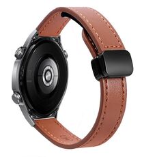 Cinturino in microfibra in pelle con fibbia magnetica sottile da 22 mm per Huawei Watch Ultimate (verde avocado)