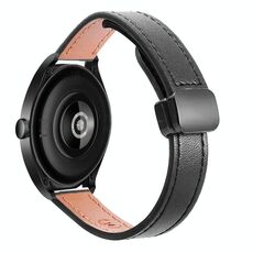 Cinturino in microfibra in pelle con fibbia magnetica sottile da 22 mm per Huawei Watch Buds (arancione Aima + albicocca crema)
