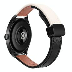 Cinturino in microfibra in pelle con fibbia magnetica sottile da 22 mm per Huawei Watch Buds (marrone moka)
