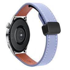 Cinturino in microfibra in pelle con fibbia magnetica sottile da 22 mm per Huawei Watch 3 Pro Nuovo (albicocca + verde avocado)