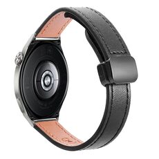 Cinturino in microfibra in pelle con fibbia magnetica sottile da 22 mm per Huawei Watch GT3 Pro 46 mm (arancione + albicocca crema)