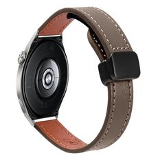 Cinturino in microfibra in pelle con fibbia magnetica sottile da 22 mm per Huawei Watch GT3 Pro 46 mm (caramello macchiato)