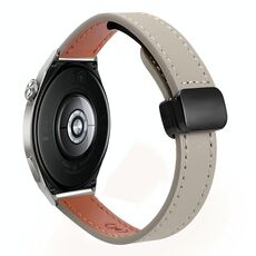 Cinturino in microfibra in pelle con fibbia magnetica sottile da 22 mm per Huawei Watch GT3 Pro 46 mm (albicocca + caramello macchiato)