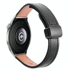 Cinturino in microfibra in pelle con fibbia magnetica sottile da 22 mm per Huawei Watch GT3 46 mm (arancione + albicocca crema)