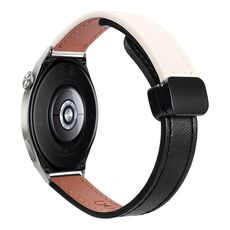 Cinturino in microfibra in pelle con fibbia magnetica sottile da 22 mm per Huawei Watch GT3 46 mm (marrone moka)