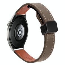 Cinturino in microfibra in pelle con fibbia magnetica sottile da 22 mm per Huawei Watch GT3 46 mm (caramello macchiato)