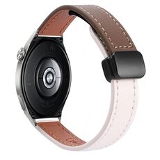 Cinturino in microfibra in pelle con fibbia magnetica sottile da 22 mm per Huawei Watch GT3 46 mm (albicocca)