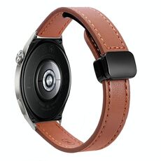 Cinturino in microfibra in pelle con fibbia magnetica sottile da 22 mm per Huawei Watch GT3 46 mm (verde avocado)