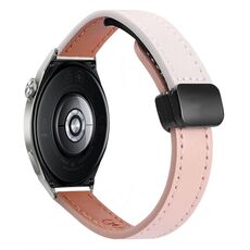 Cinturino per orologio sottile in pelle microfibra con fibbia magnetica da 22 mm per Huawei Watch GT3 46 mm (vitello grigio elefante)