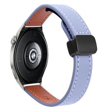 Cinturino per orologio sottile in pelle microfibra con fibbia magnetica da 22 mm per Huawei Watch GT3 46 mm (albicocca + verde avocado)