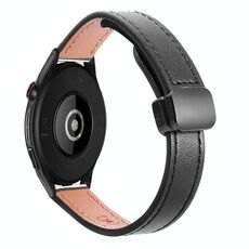 Cinturino in microfibra in pelle con fibbia magnetica sottile da 22 mm per Huawei Watch GT Runner (arancione + albicocca crema)