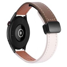 Cinturino in microfibra in pelle con fibbia magnetica sottile da 22 mm per Huawei Watch GT Runner (albicocca)