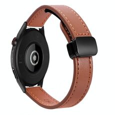 Cinturino in microfibra in pelle con fibbia magnetica sottile da 22 mm per Huawei Watch GT Runner (verde avocado)
