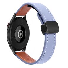 Cinturino in microfibra in pelle con fibbia magnetica sottile da 22 mm per Huawei Watch GT Runner (albicocca + verde avocado)