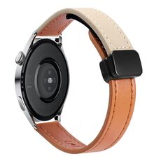 Cinturino per orologio sottile in pelle microfibra con fibbia magnetica da 22 mm per Huawei Watch 3 (lavanda)
