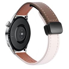 Cinturino in microfibra in pelle con fibbia magnetica sottile da 22 mm per Huawei Watch 3 (albicocca)
