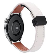Cinturino per orologio sottile in pelle microfibra con fibbia magnetica da 22 mm per Huawei Watch 3 (rosa + albicocca)
