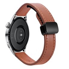 Cinturino in microfibra in pelle con fibbia magnetica sottile da 22 mm per Huawei Watch 3 (verde avocado)
