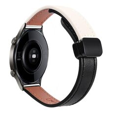 Cinturino in microfibra in pelle con fibbia magnetica sottile da 22 mm per Huawei Watch GT2 Pro (marrone moka)