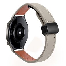Cinturino in microfibra in pelle con fibbia magnetica sottile da 22 mm per Huawei Watch GT2 Pro (albicocca + caramello macchiato)