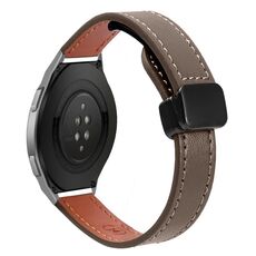 Cinturino in microfibra in pelle con fibbia magnetica sottile da 22 mm per Huawei Watch GT 2e (caramello macchiato)