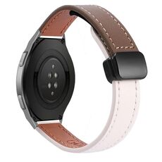 Cinturino in pelle microfibra con fibbia magnetica sottile da 22 mm per Huawei Watch GT 2e (albicocca)