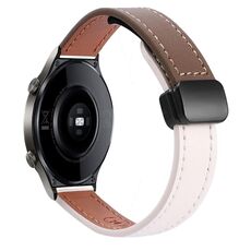 Cinturino in microfibra in pelle con fibbia magnetica sottile da 22 mm per Huawei Watch GT2 46 mm (albicocca)