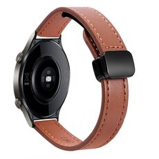 Cinturino in microfibra in pelle con fibbia magnetica sottile da 22 mm per Huawei Watch GT2 46 mm (verde avocado)