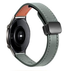 Cinturino in microfibra in pelle con fibbia magnetica sottile da 22 mm per Huawei Watch GT2 46 mm (nero)
