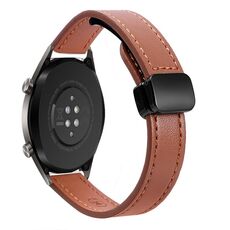 Cinturino in microfibra in pelle con fibbia magnetica sottile da 22 mm per Huawei Watch GT (verde avocado)