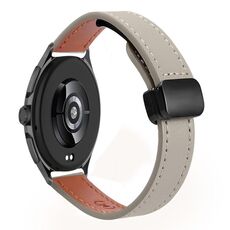 Per Xiaomi Watch 2 22mm Slim Magnetic Buckle Microfiber Leather Watch Band (Albicocca+Caramello Macchiato)
