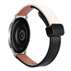 Per Xiaomi Watch S3 cinturino sottile in pelle microfibra con fibbia magnetica da 22 mm (marrone moca)