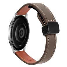 Per Xiaomi Watch S3 22mm Slim Magnetic Buckle Microfiber Leather Watch Band (Caramel Macchiato)
