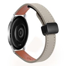 Per Xiaomi Watch S3 22mm Slim Magnetic Buckle Microfiber Leather Watch Band (Albicocca+Caramello Macchiato)
