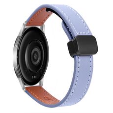 Per Xiaomi Watch S3 22mm Slim Magnetic Buckle Microfiber Leather Watch Band (Albicocca + Verde Avocado)